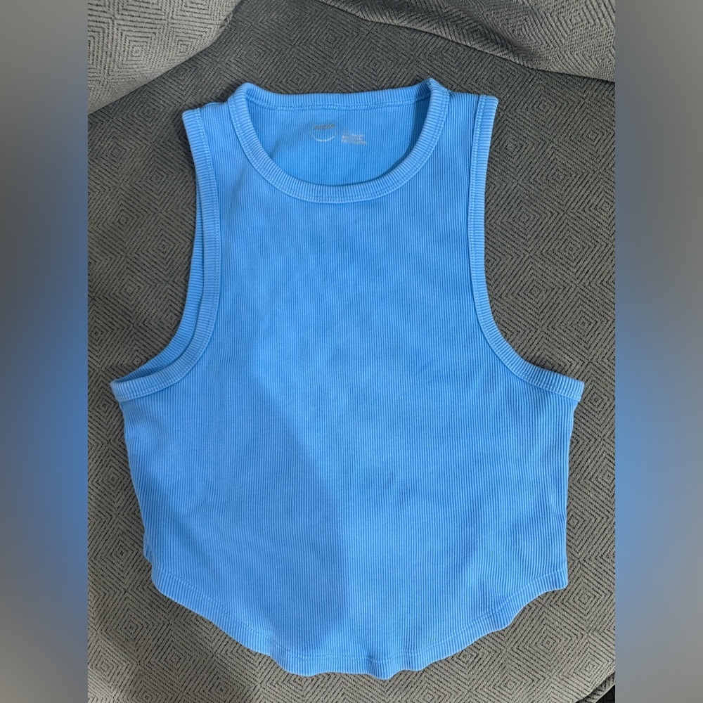 Aerie ribbed curved hem tank